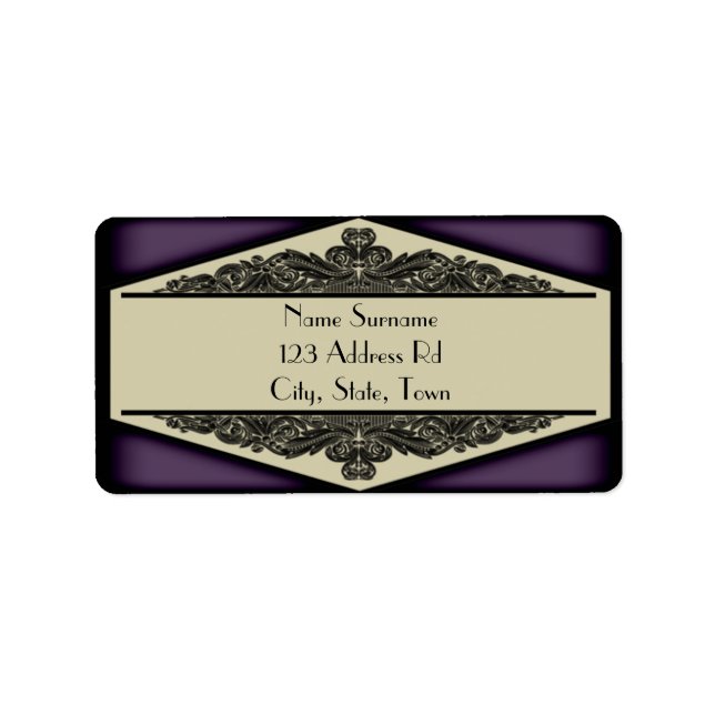 Dusky Purple Vintage, address label (Front)
