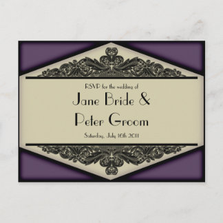 Dusky Purple Vintage, RSVP card