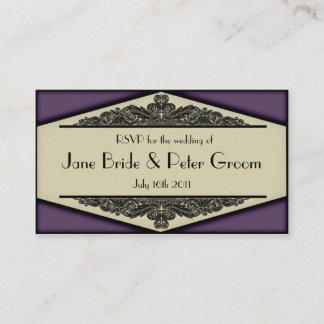 Dusky Purple Vintage, RSVP mini cards