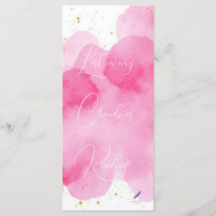 Dusky Rose Clouds Gold Bookmark Menu