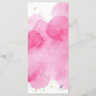 Dusky Rose Clouds Gold Bookmark Menu