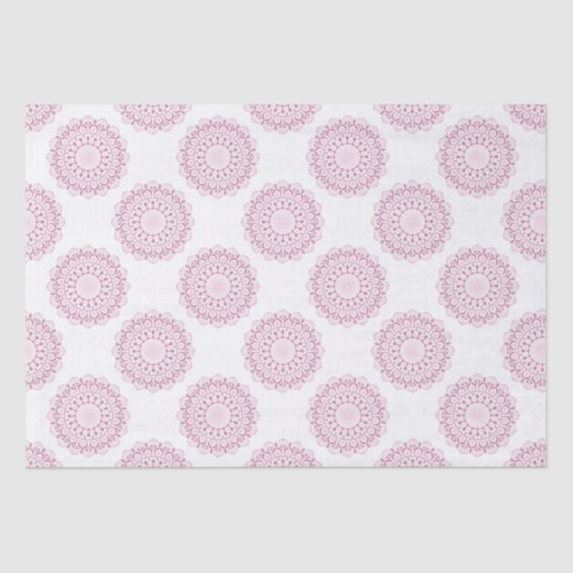Dusky Rose Confetti Lace Classic Polka Dots Craft Tissue Paper (Front)