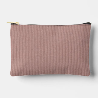 Dusky Rose Cord Velvet Look Accessory Pouch