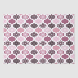 Dusky Rose Dot Mandalas Ogee Patchwork Tissue Paper