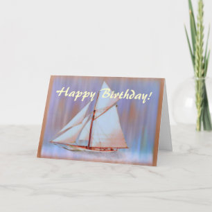 Dusky Sails birthday card