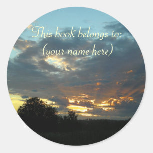 Dusky sky classic round sticker