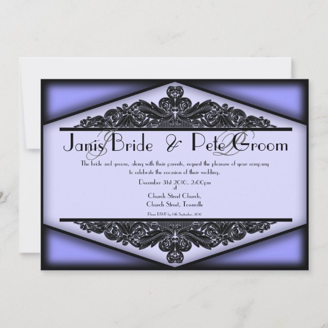 Dusky Vintage Customisable - monogrammed, wedding  Invitation (Front)