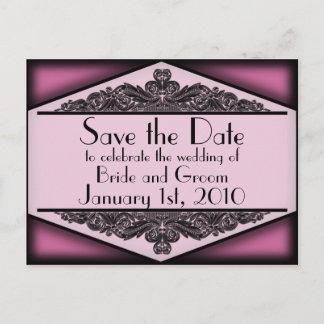 Dusky Vintage Customisable, save the date postcard