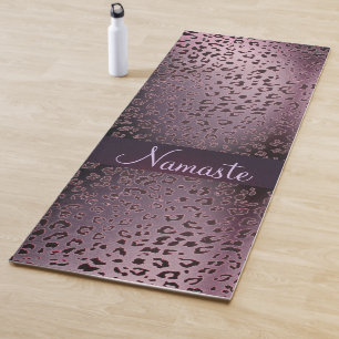 Dusky Violet Leopard  Namaste Yoga Mat