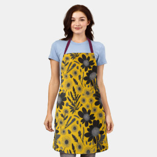 Dusky Wildflower Garden – Vintage Floral Pattern Apron