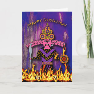 Dussehra Greeting Card, Demon King Ravana Card