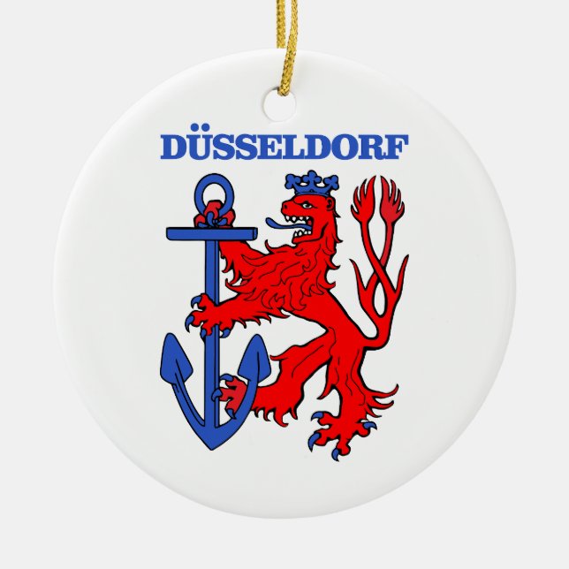 Dusseldorf Ceramic Tree Decoration (Front)