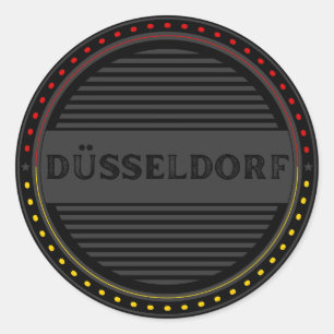 Düsseldorf City Pride Emblem – German Identity Classic Round Sticker