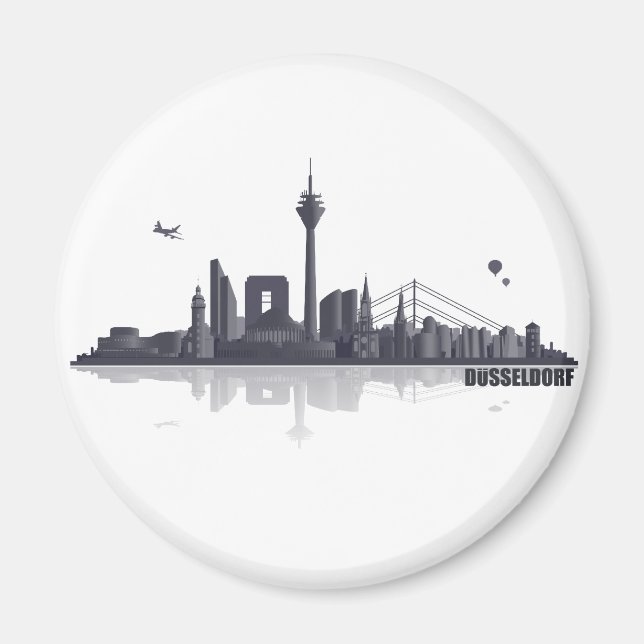 Düsseldorf City Skyline Magnet (Front)