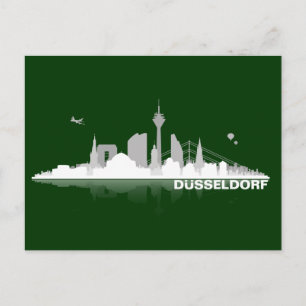 Düsseldorf City Skyline Postkarte / Karte Postcard