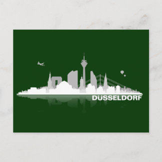 Düsseldorf City Skyline Postkarte / Karte Postcard