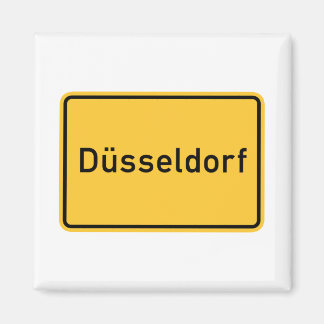 Dusseldorf, Germany Road Sign Magnet