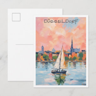 Dusseldorf Germany Travel Aesthetic Postcard