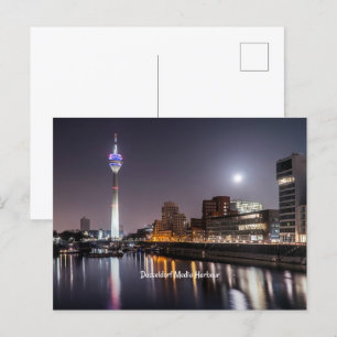 Dusseldorf, Media Harbour (labeled) Holiday Postcard