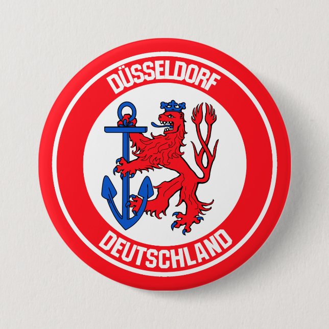Düsseldorf Round Emblem 7.5 Cm Round Badge (Front)