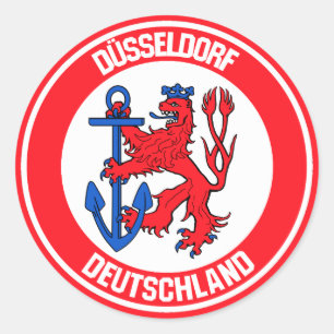 Düsseldorf Round Emblem Classic Round Sticker