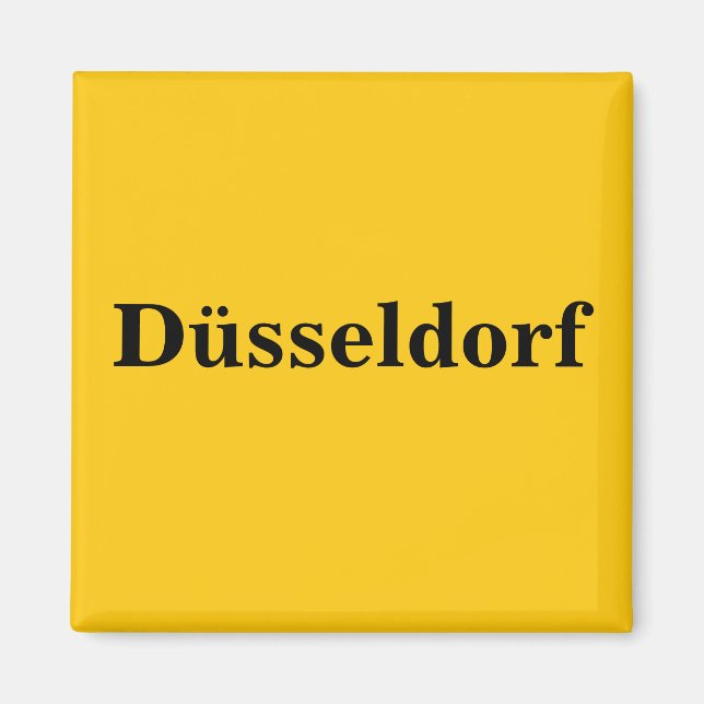 Düsseldorf Schild Gold - Gleb magnet (Front)