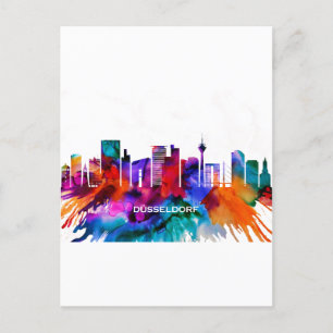 Dusseldorf Skyline Invitation Postcard