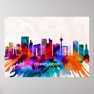 Dusseldorf Skyline Poster