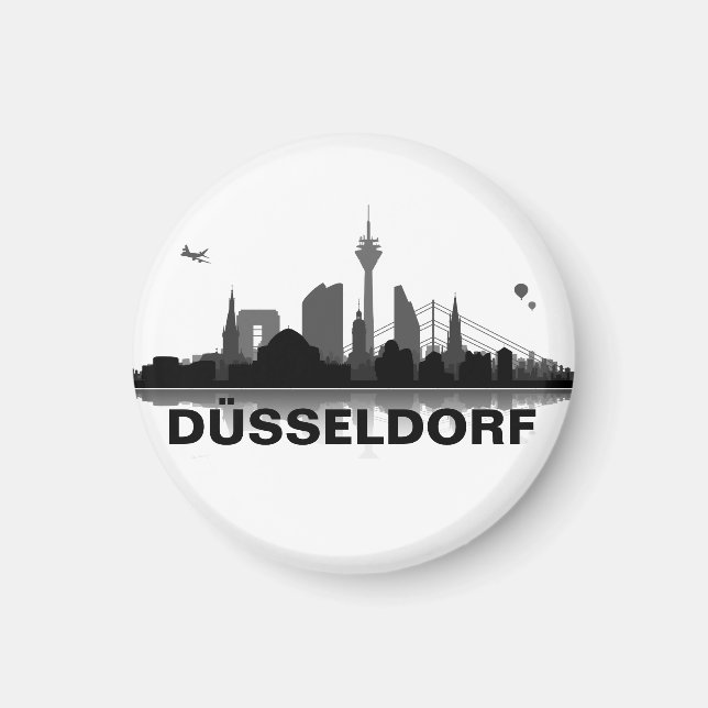 Düsseldorf Skyline refrigerator Magnet (Front)