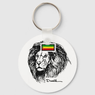 Dusstilldaan rasta lion key chain