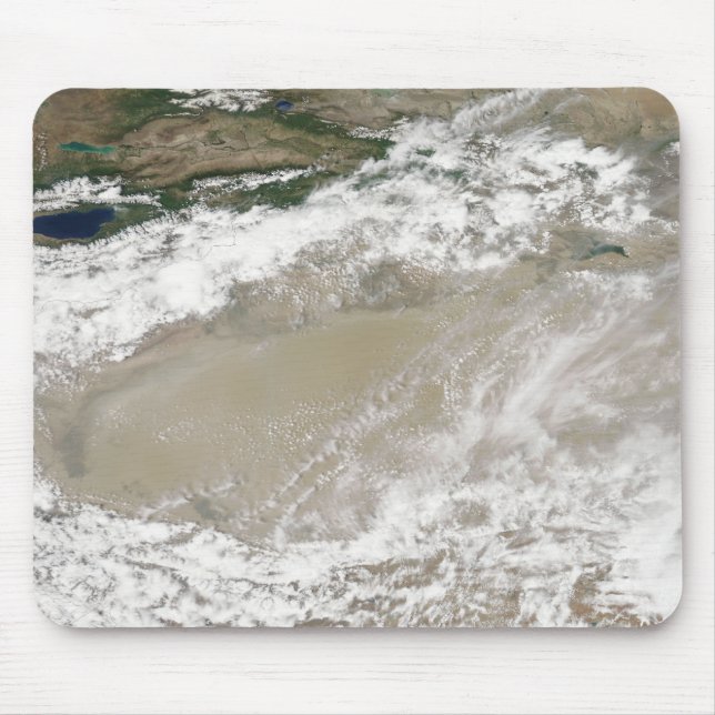 Dust and clouds hovered over the Taklimakan Des Mouse Mat (Front)