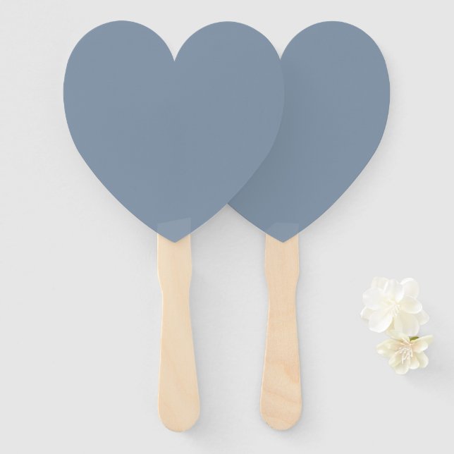 Dust Blue Hand Fan (Front and Back)