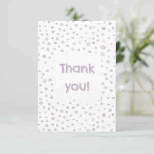 Dust Confetti Watercolor Dots Thank You Card