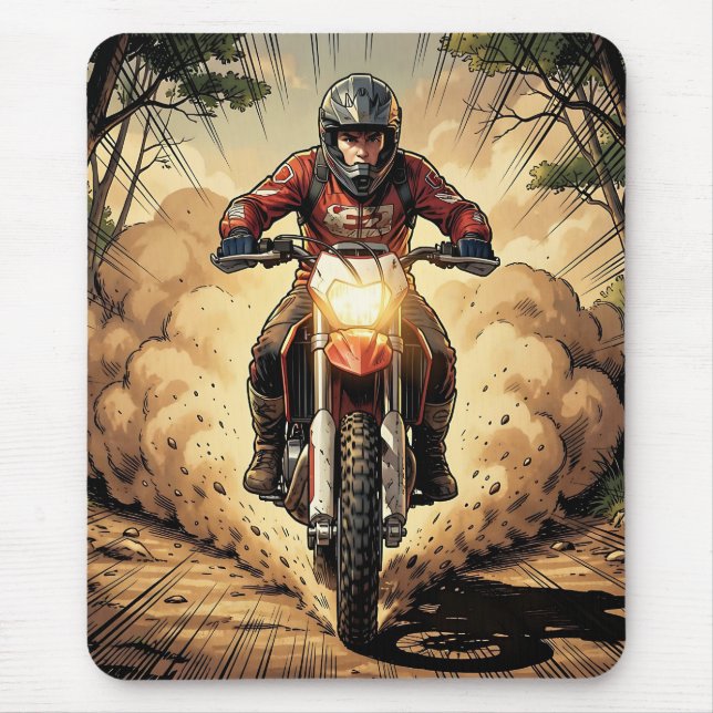 Dust & Determination Full Throttle Motocross Mouse Mat (Front)