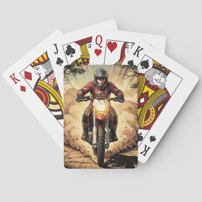 Dust & Determination Full Throttle Motocross Playing Cards (Back)