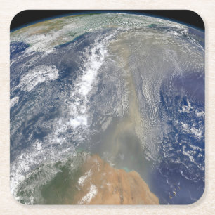 Dust Heading Towards South America Square Paper Coaster