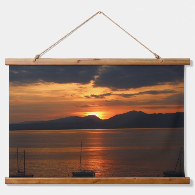 Dust over Lake Garda   Hanging Tapestry (Front)