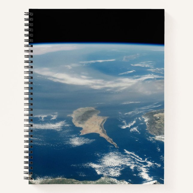 Dust Over The Mediterranean Sea And Cyprus Island Notebook (Front)