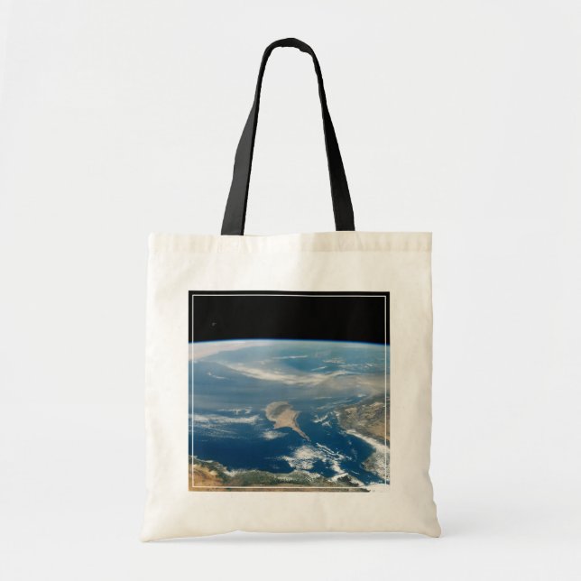 Dust Over The Mediterranean Sea And Cyprus Island Tote Bag (Front)