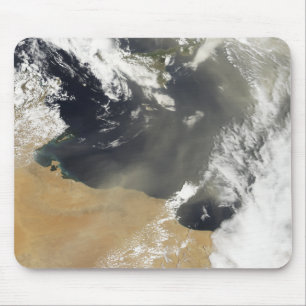 Dust plumes blowing off the north African coast Mouse Mat