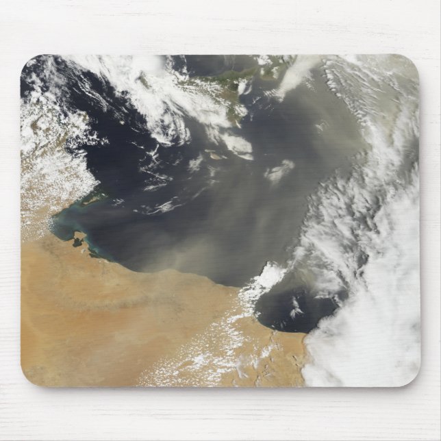 Dust plumes blowing off the north African coast Mouse Mat (Front)