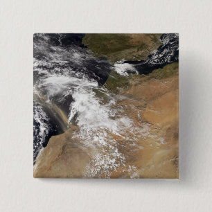 Dust plumes off the Moroccan coast 15 Cm Square Badge
