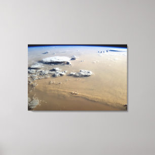 Dust Storm Across The Sand Seas Of Sahara Desert. Canvas Print