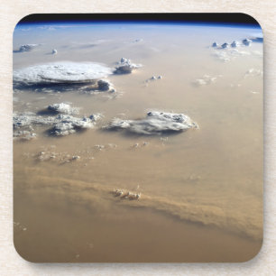 Dust Storm Across The Sand Seas Of Sahara Desert. Coaster