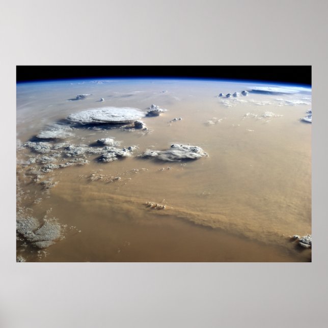 Dust Storm Across The Sand Seas Of Sahara Desert. Poster (Front)