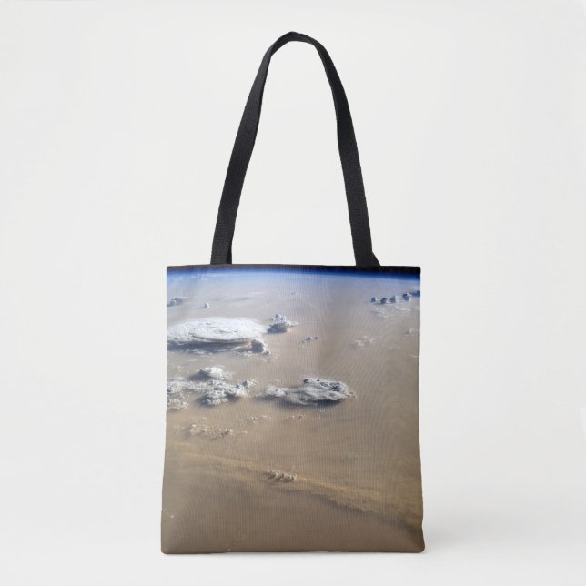 Dust Storm Across The Sand Seas Of Sahara Desert. Tote Bag (Front)