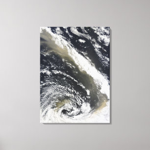 Dust storm blowing over the Tasman Sea Canvas Print