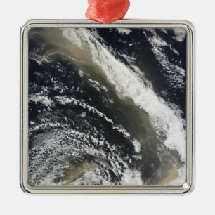 Dust storm blowing over the Tasman Sea Metal Tree Decoration