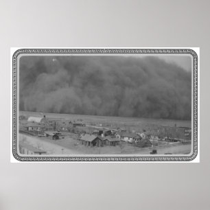Dust Storm in Approching Rolla Kansas in 1935 Poster
