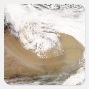 Dust storm in northern China 2 Square Sticker
